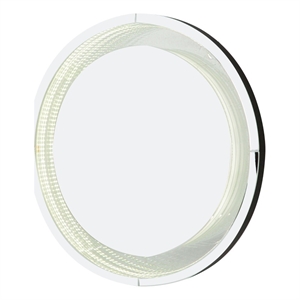 Michael Amini Montreal Round Wall Mirror with LED Lighting