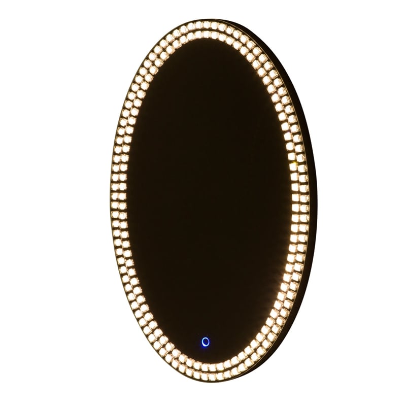 Michael Amini Montreal Lighted Oval Wall Mirror