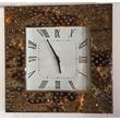 Michael Amini Montreal Mirrored Square Wall Clock - Bronze