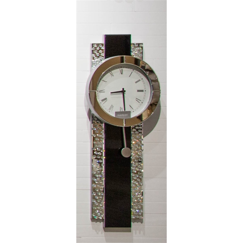Michael Amini Montreal Mirrored Pendulum Wall Clock