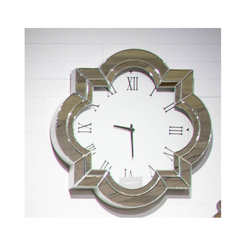 Michael Amini Montreal Mirrored Wall Clock