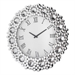 Michael Amini Montreal Mirrored Round Crystal Wall Clock