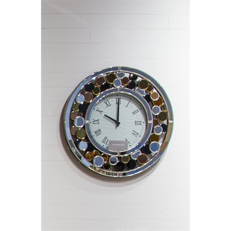 Michael Amini Montreal Round Mosaic Wall Clock