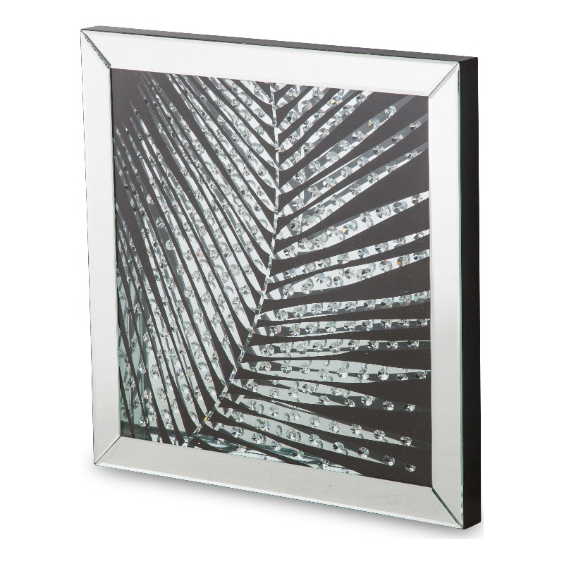 Michael Amini Montreal Crystal Leaf Wall Decor