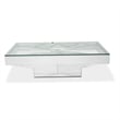 Michael Amini Montreal Rectangular Mirrored Geometric Cocktail Table