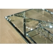Michael Amini Montreal Rectangular Mirrored Geometric Cocktail Table