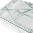 Michael Amini Montreal Rectangular Mirrored Geometric Cocktail Table