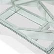 Michael Amini Montreal Rectangular Mirrored Geometric Cocktail Table