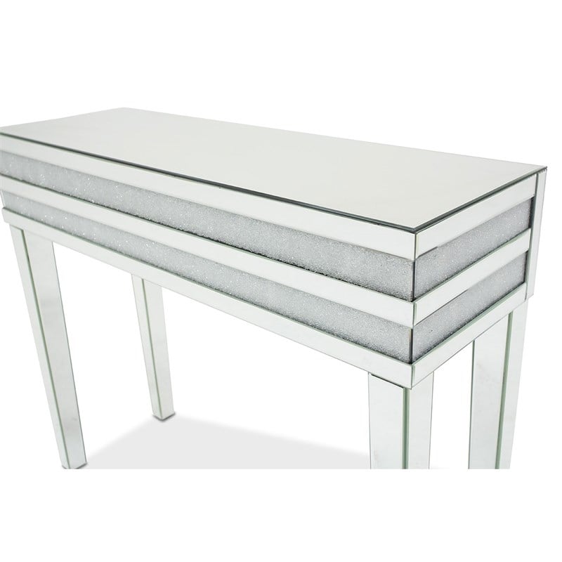 Michael Amini Montreal Mirrored Linear Console Table