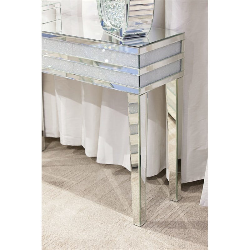Michael Amini Montreal Mirrored Linear Console Table