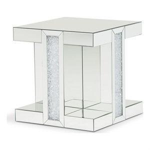 Michael Amini Montreal Mirrored Square End Table