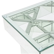 Michael Amini Montreal Mirrored Geometric Square End Table