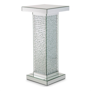 Michael Amini Montreal 36&quot Mirrored Pedestal End Table