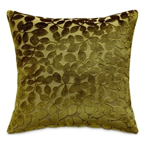 MICHAEL AMINI Larkin 19x19&quot Square Velvet Accent Pillow in Olive in Set of 2