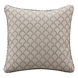 MICHAEL AMINI Paragon 20x20&quot Square Fabric Pillow in Taupe/Silver Set of 2