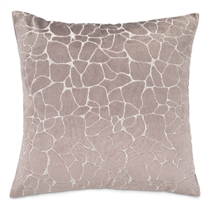 MICHAEL AMINI GLAMtastic Crackel 22x22&quot Square Velvet Pillow Fog/Taupe Set of 2