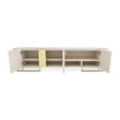 Michael Amini Lisbon Media Cabinet - Silken Matte Cream