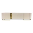 Michael Amini Lisbon Media Cabinet - Silken Matte Cream