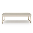 Michael Amini Lisbon Cocktail Table - Silken Matte Cream