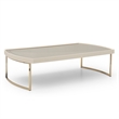 Michael Amini Lisbon Cocktail Table - Silken Matte Cream