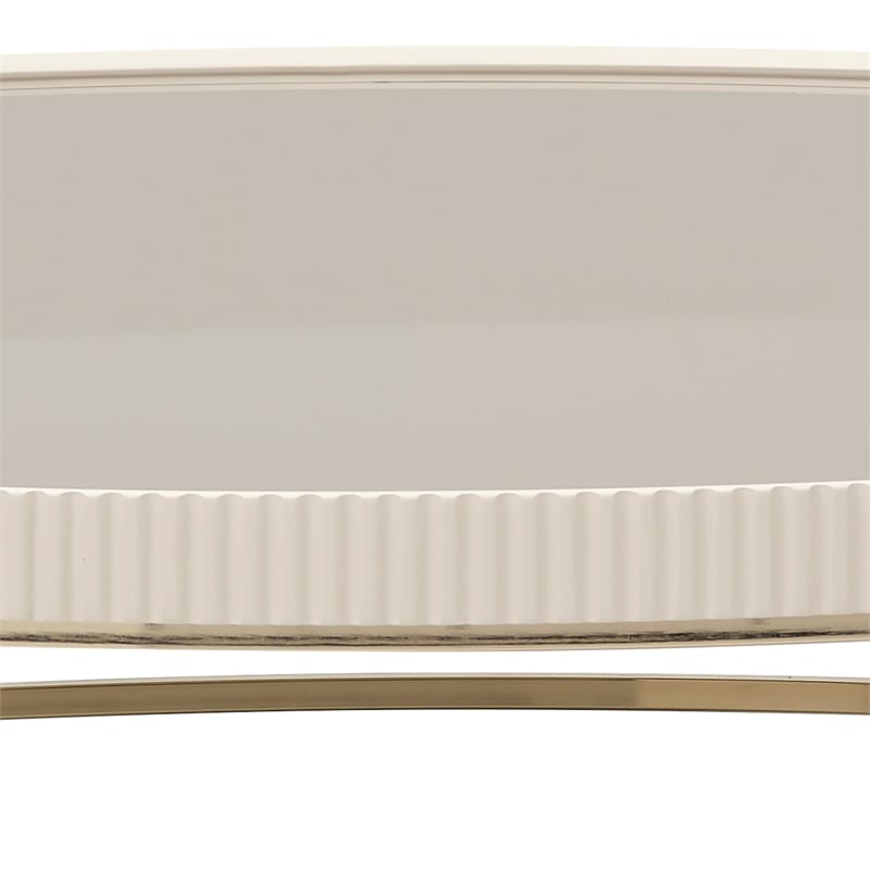 Michael Amini Lisbon Cocktail Table - Silken Matte Cream