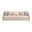 Michael Amini Lisbon Chenille Sofa - Opal/Gold