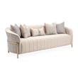 Michael Amini Lisbon Chenille Sofa - Opal/Gold