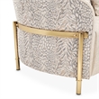 Michael Amini Lisbon Chenille Loveseat - Opal/Gold