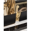 Michael Amini Lisbon Media Cabinet - Silken Matte Black