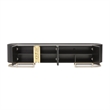 Michael Amini Lisbon Media Cabinet - Silken Matte Black