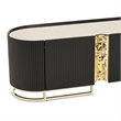 Michael Amini Lisbon Media Cabinet - Silken Matte Black