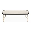 MICHAEL AMINI Lisbon Engineered Wood Cocktail Table in Silken Matte Black