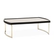 MICHAEL AMINI Lisbon Engineered Wood Cocktail Table in Silken Matte Black