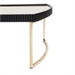 MICHAEL AMINI Lisbon Engineered Wood Cocktail Table in Silken Matte Black