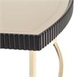 MICHAEL AMINI Lisbon Engineered Wood Cocktail Table in Silken Matte Black