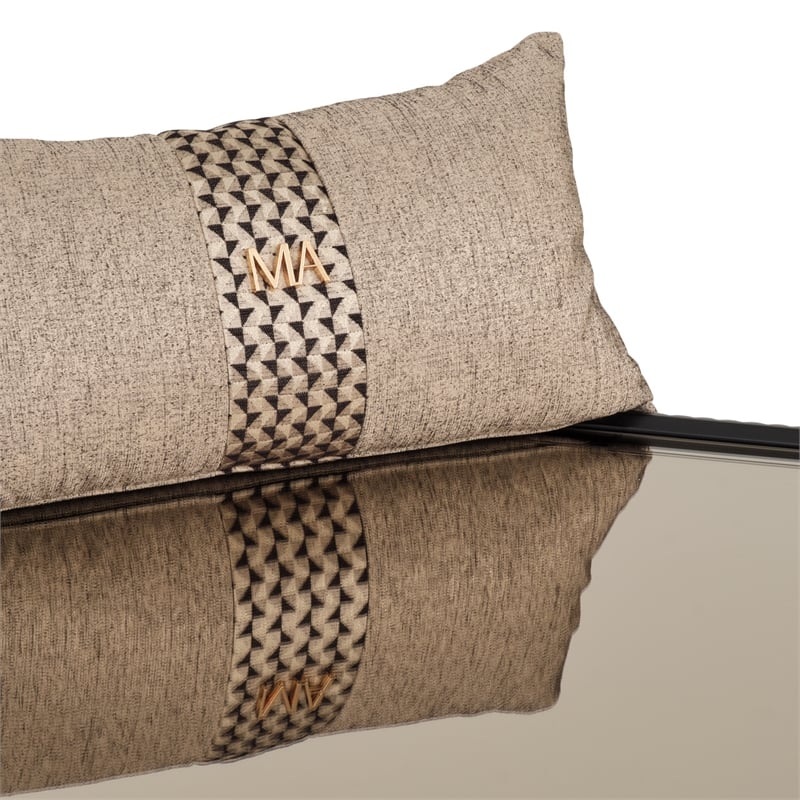 MICHAEL AMINI Lisbon Engineered Wood Cocktail Table in Silken Matte Black