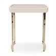 Michael Amini Lisbon Side Table - Silken Matte Cream