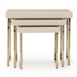 Michael Amini Lisbon Nesting Table - Set of 3 - Silken Matte Cream