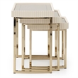 Michael Amini Lisbon Nesting Table - Set of 3 - Silken Matte Cream