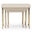 Michael Amini Lisbon Nesting Table - Set of 3 - Silken Matte Cream