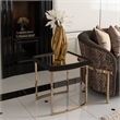 Michael Amini Lisbon Side Table - Silken Matte Black