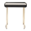 Michael Amini Lisbon Side Table - Silken Matte Black