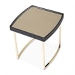 Michael Amini Lisbon Side Table - Silken Matte Black