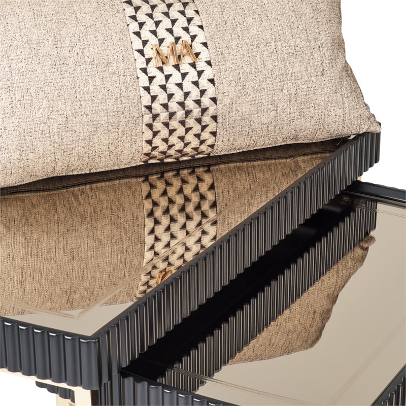 Michael Amini Lisbon Nesting Tables - Set of 3 - Silken Matte Black