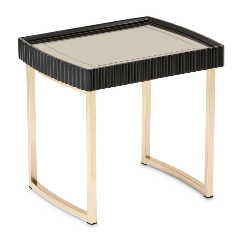 Michael Amini Lisbon Nesting Tables - Set of 3 - Silken Matte Black