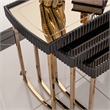 Michael Amini Lisbon Nesting Tables - Set of 3 - Silken Matte Black