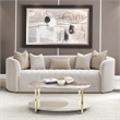 Michael Amini Ariana Faux-Marble Cocktail Table - White/Gold