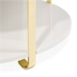 Michael Amini Ariana Faux-Marble Cocktail Table - White/Gold