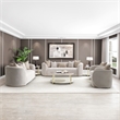 Michael Amini Ariana Faux-Marble Cocktail Table - White/Gold