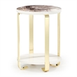 Michael Amini Ariana Chairside Table - Gold
